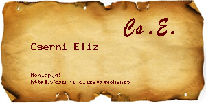 Cserni Eliz névjegykártya